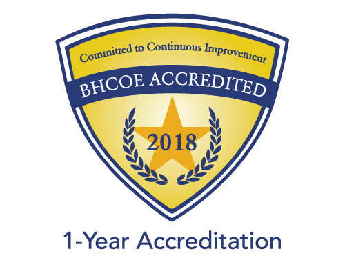 bhcoe 2018 1 year accreditation