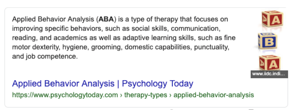 applied behavior analysis therapy