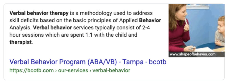 verbal behavior therapy google search