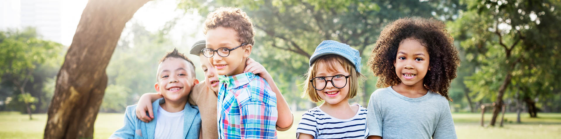 Funny Kids Playing Outdoors